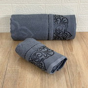 Lot de 2 Draps de Bain Coton 150*100 cm et 90*50 cm