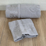 Lot de 2 Draps de Bain Coton 150*100 cm et 90*50 cm