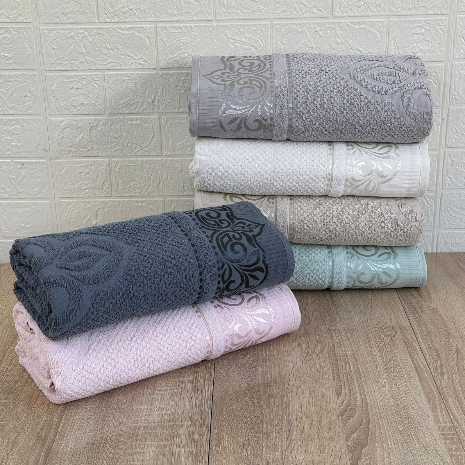 Pack de 6 Draps de Bain 100% Coton disponibles en Deux Dimension