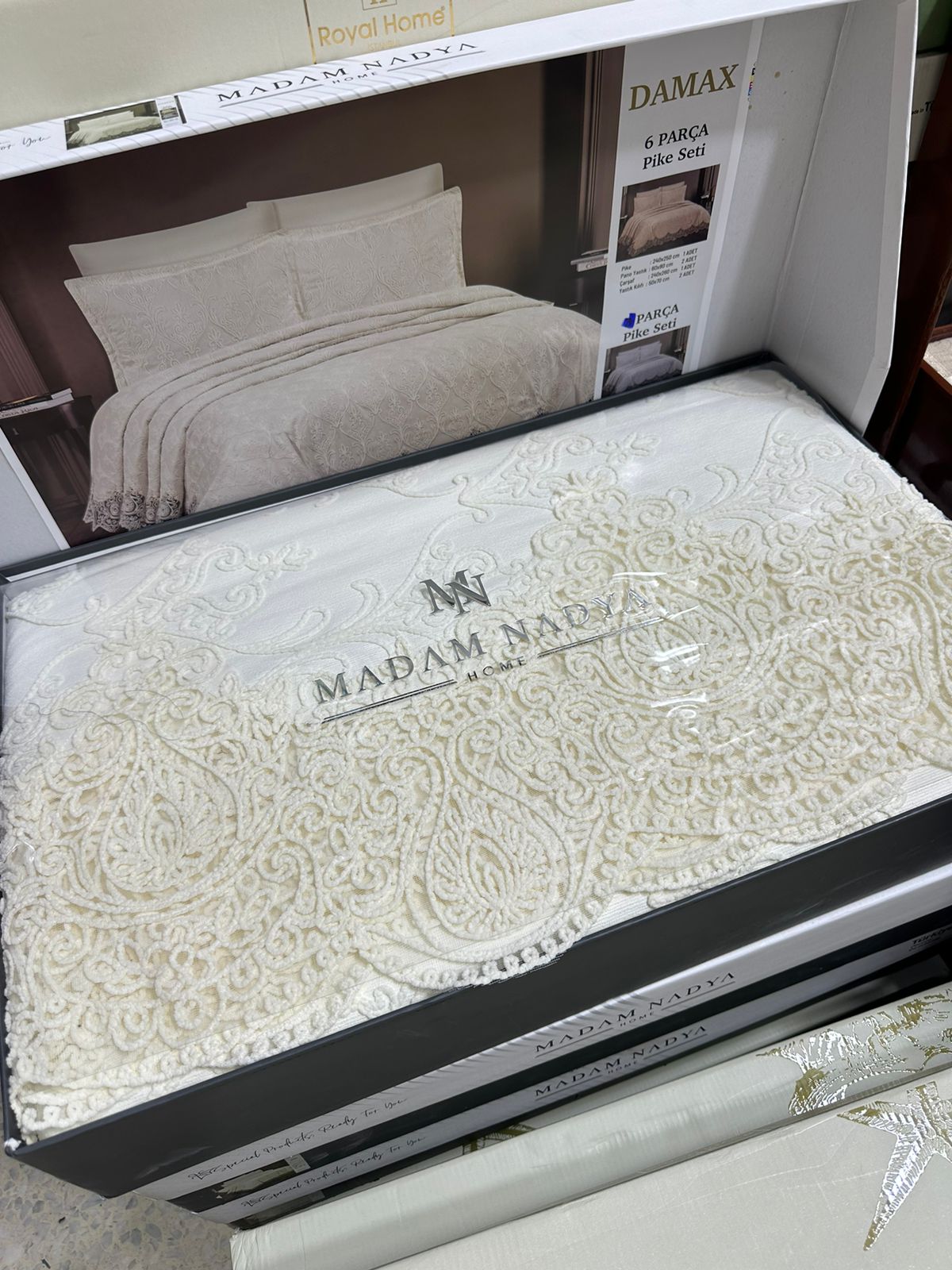 Parure de Lit Kamraya Haut Couture 100% Coton 6 pièces