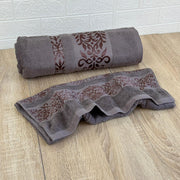 Lot de 2 Draps de bain Coton  150*90 cm et 90*50 cm