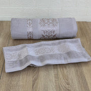 Lot de 2 Draps de bain Coton  150*90 cm et 90*50 cm