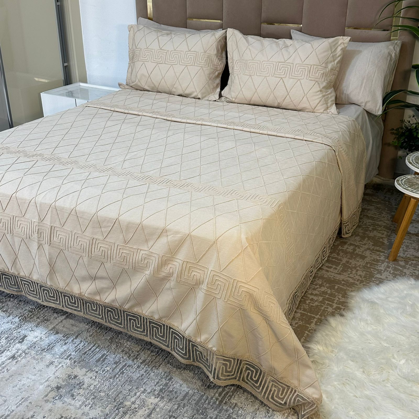 Parure de Lit Kamraya Haut Couture 100% Coton 6 pièces