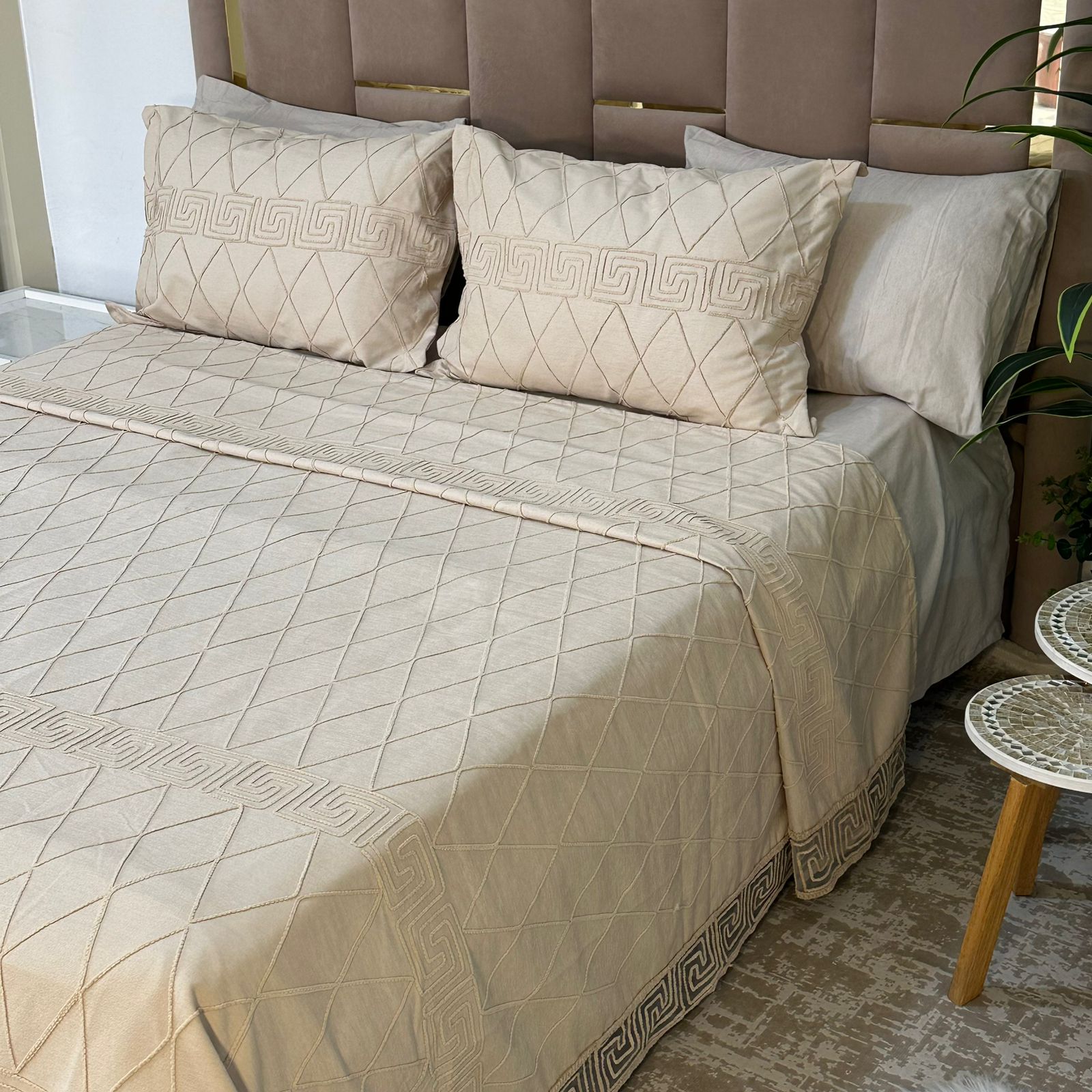 Parure de Lit Kamraya Haut Couture 100% Coton 6 pièces