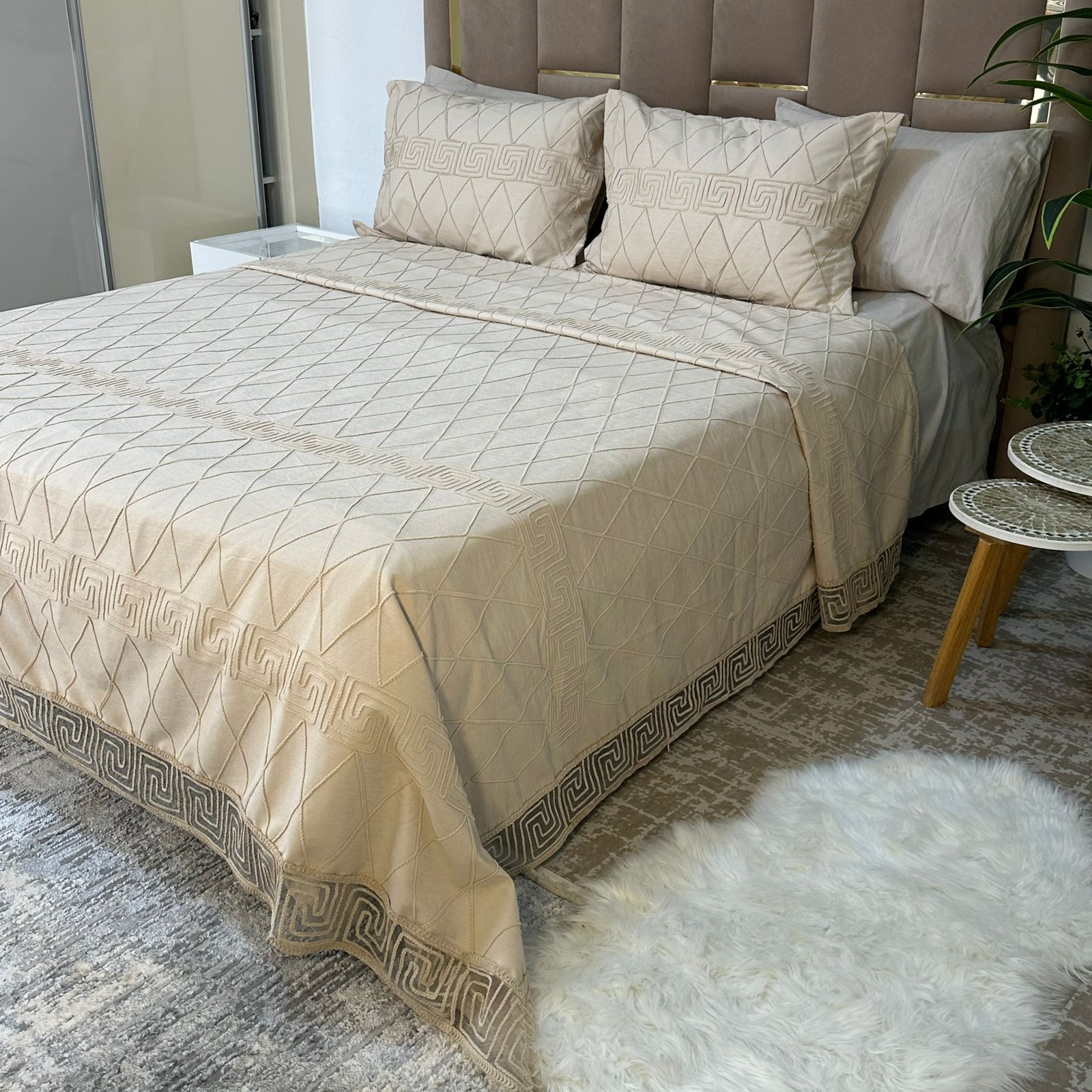 Parure de Lit Kamraya Haut Couture 100% Coton 6 pièces