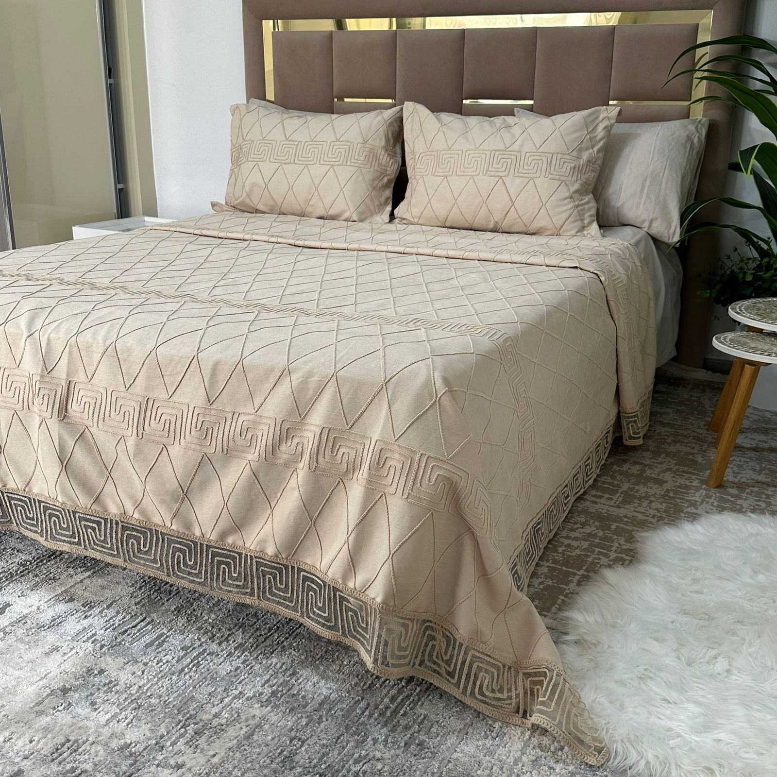 Parure de Lit Kamraya Haut Couture 100% Coton 6 pièces