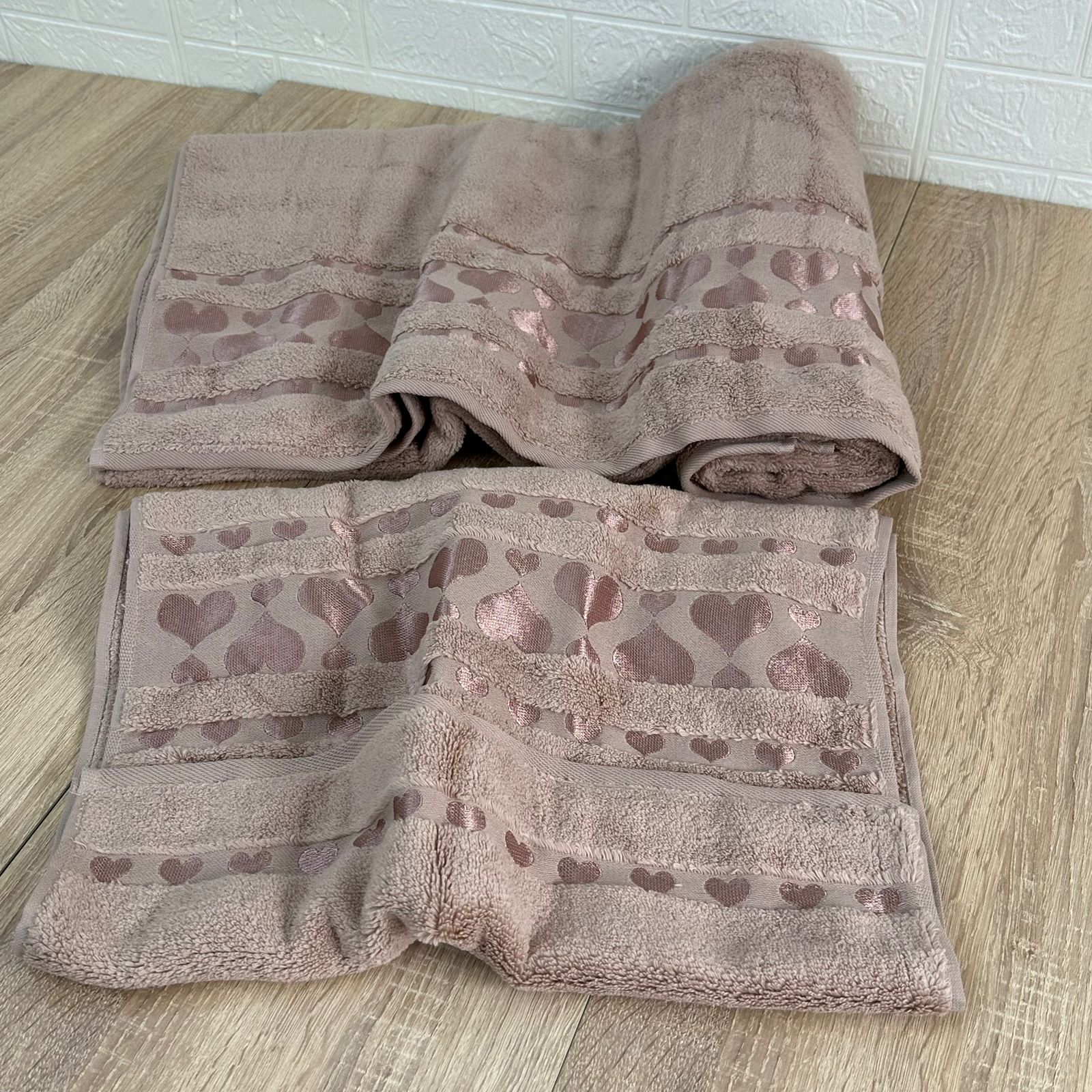 Lot de 2 Draps de Bain en Bambou Tres douce Grand taille 180*100 m et 90*50 cm