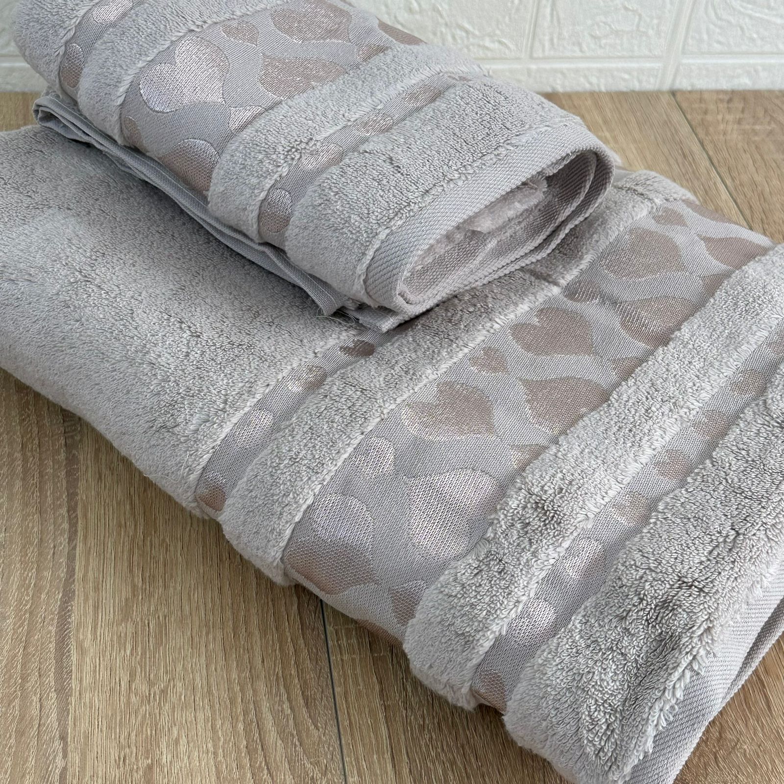 Lot de 2 Draps de Bain en Bambou Tres douce Grand taille 180*100 m et 90*50 cm