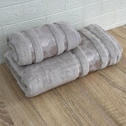 Lot de 2 Draps de Bain en Bambou Tres douce Grand taille 180*100 m et 90*50 cm
