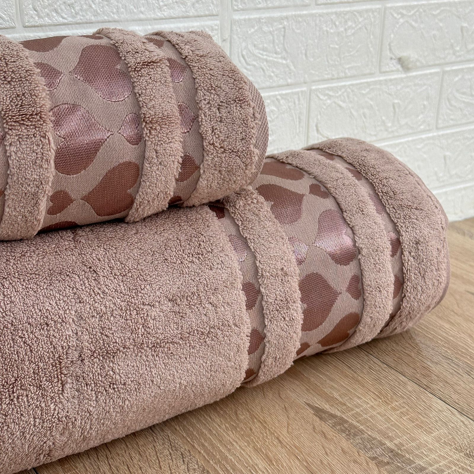 Lot de 2 Draps de Bain en Bambou Tres douce Grand taille 180*100 m et 90*50 cm