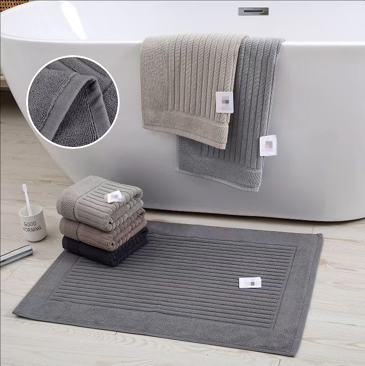 Serviette de pieds en coton pur 100%  , épaisse et Absorbante - 50*70 cm
