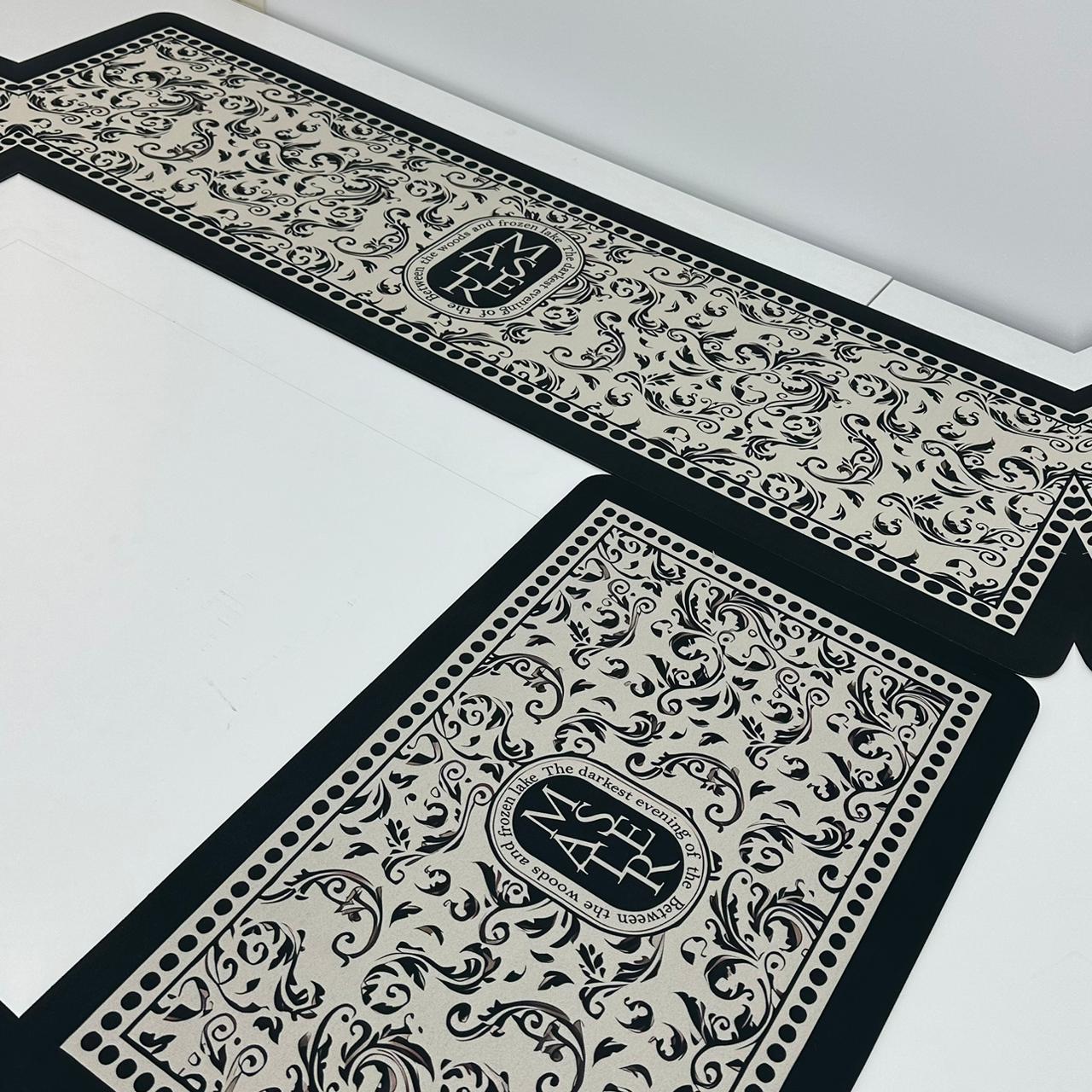 Ensemble 2 Tapis de Cuisine Moderne Absorbante antidérapantes