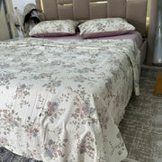 Parure de Lit 4 pièces  100% Coton Satiné Qualité Supérieure