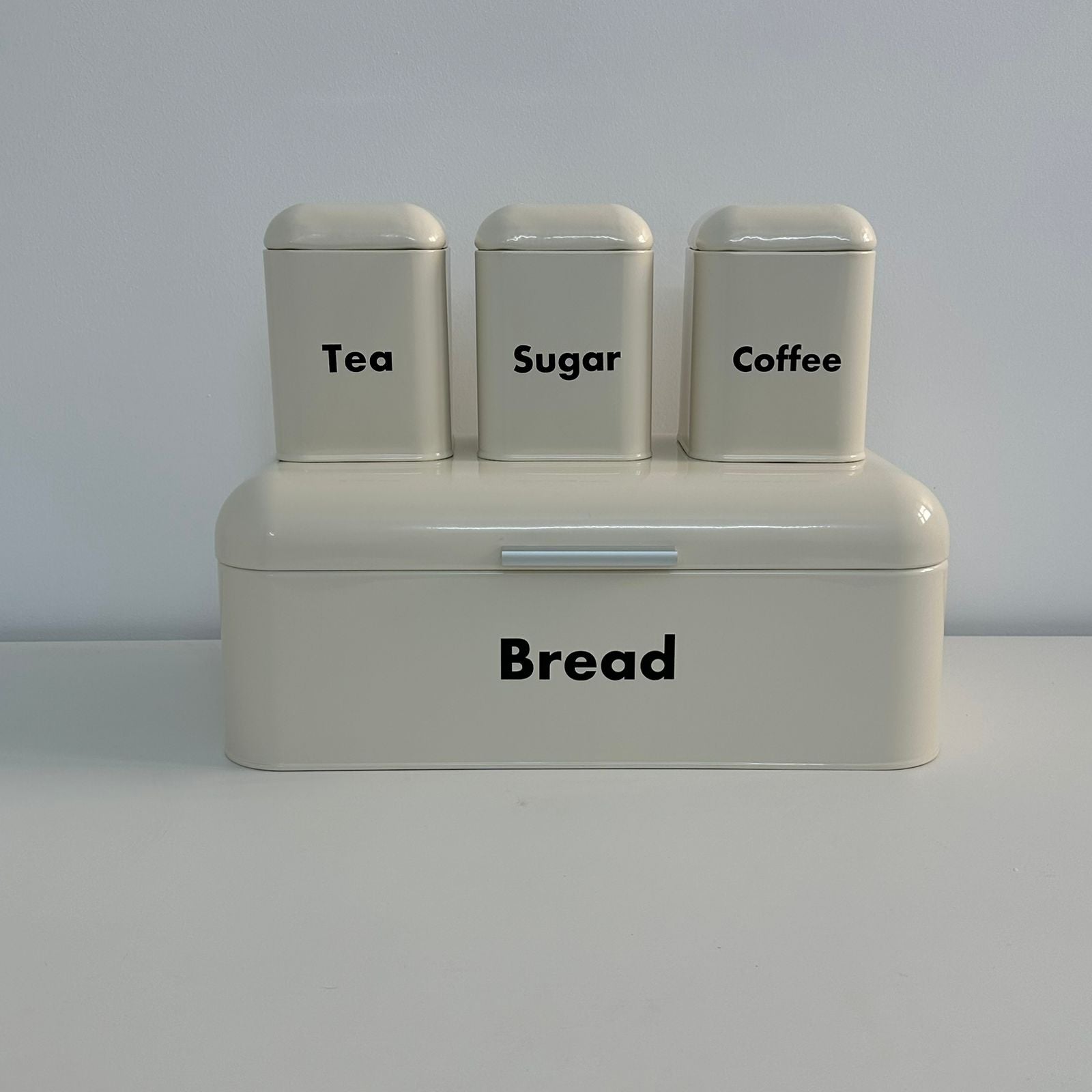 Set 4 Boîtes de Rangement Cuisine en Métal  galvanisé