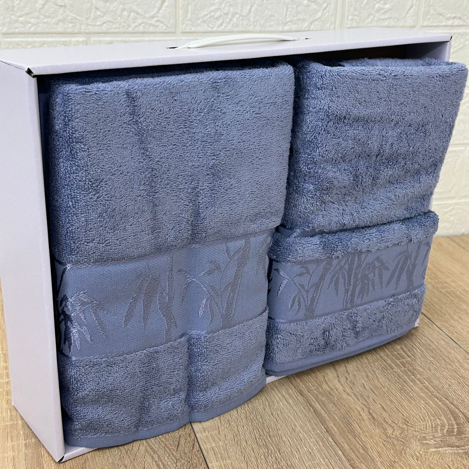 Ensemble Draps de Bain 3 Pièces Coton Premium Nurpak Coffret Luxe
