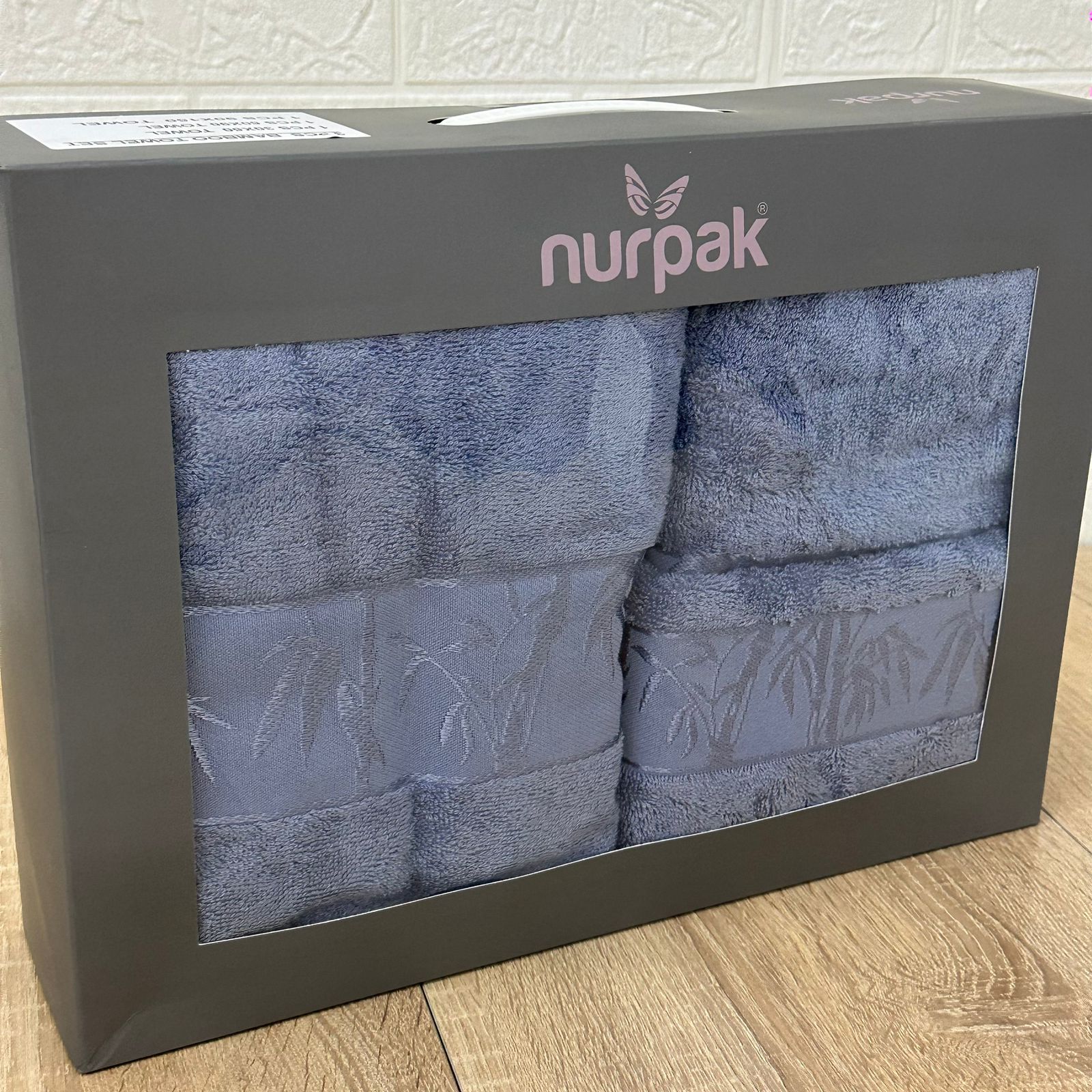 Ensemble Draps de Bain 3 Pièces Coton Premium Nurpak Coffret Luxe