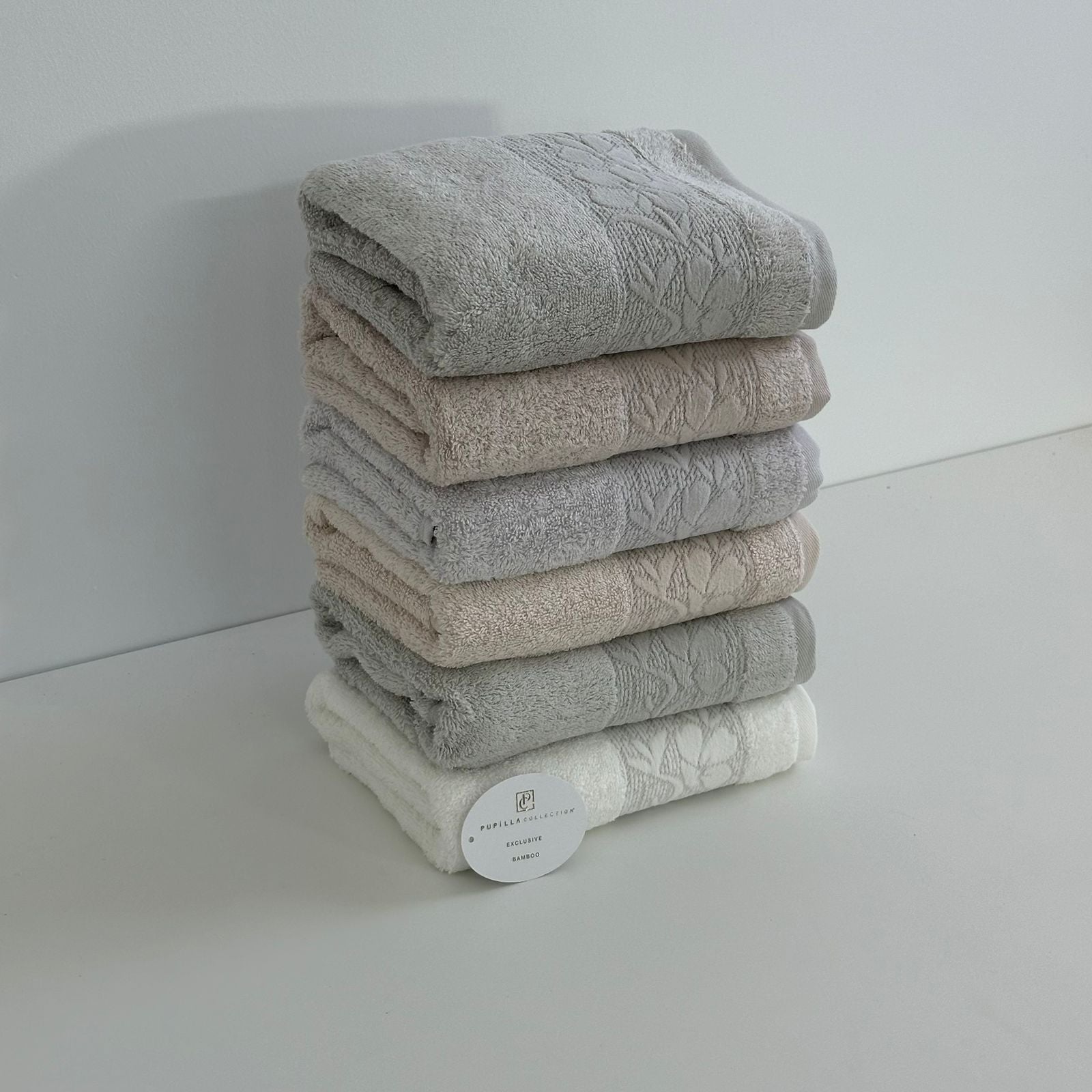 Lot de 6 serviettes de Bain en Bambou Ultra Lux - Haut Qualité