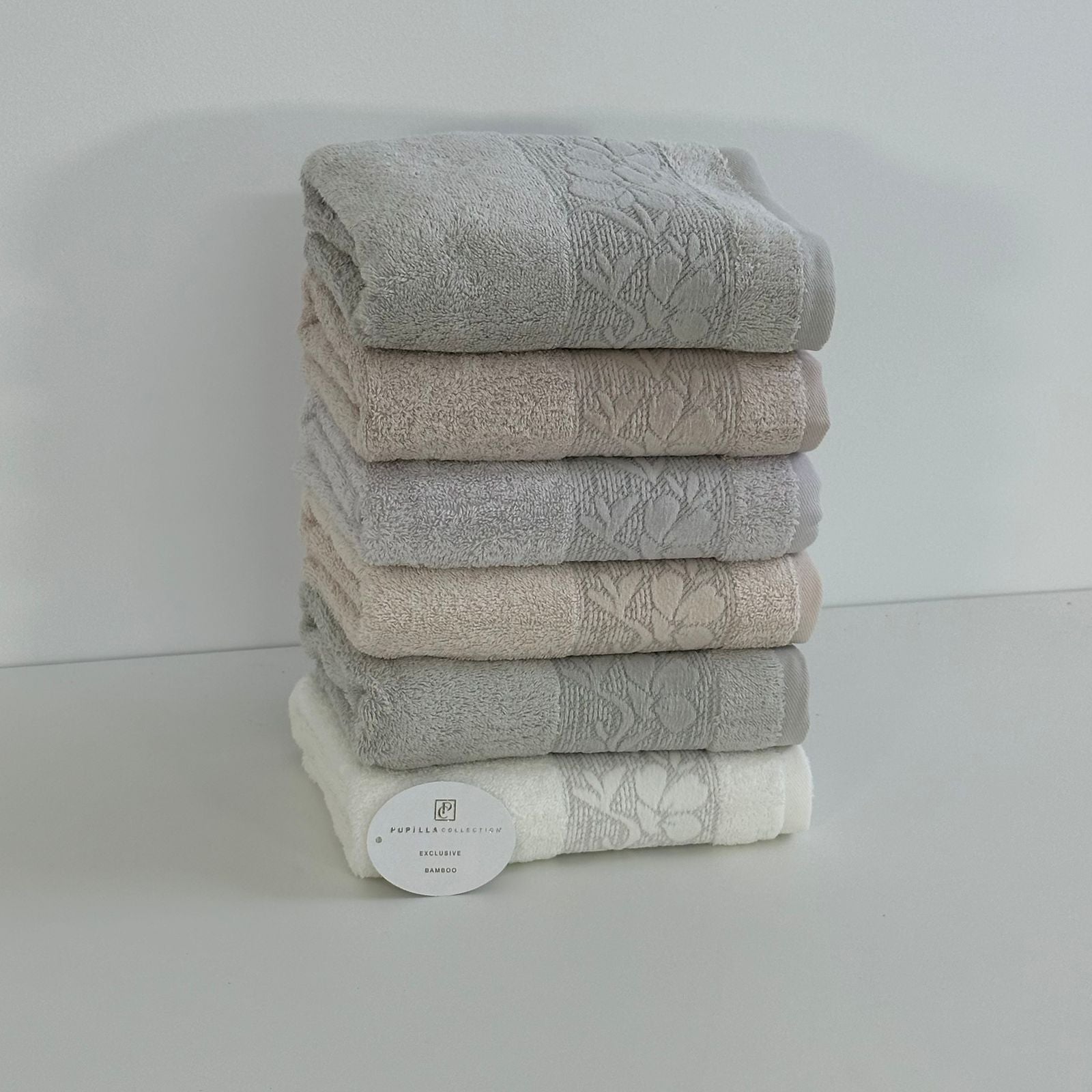 Lot de 6 serviettes de Bain en Bambou Ultra Lux - Haut Qualité