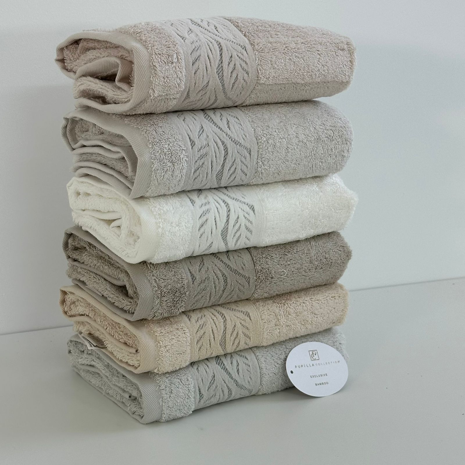 Lot de 6 serviettes de Bain en Bambou Ultra Lux - Haut Qualité