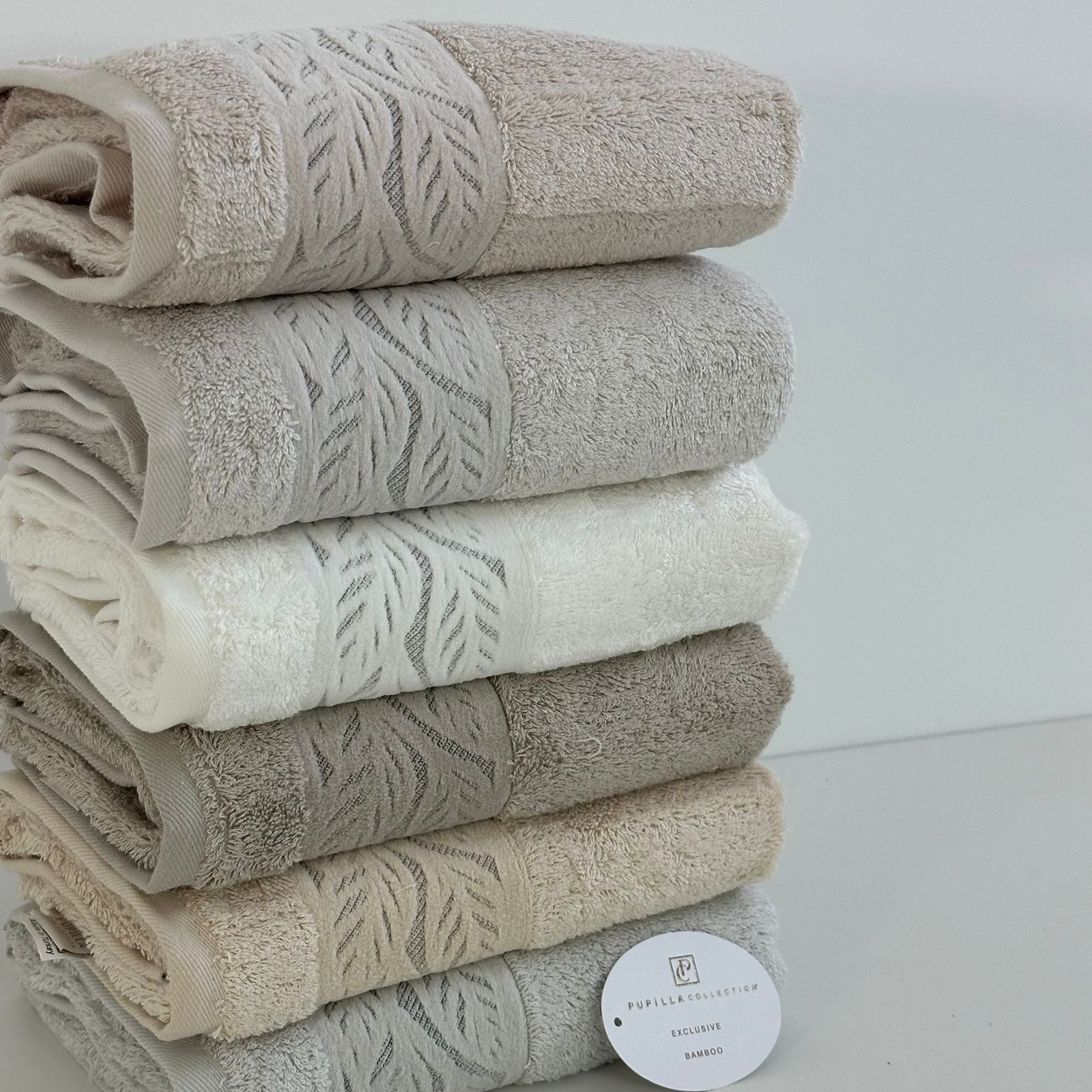 Lot de 6 serviettes de Bain en Bambou Ultra Lux - Haut Qualité