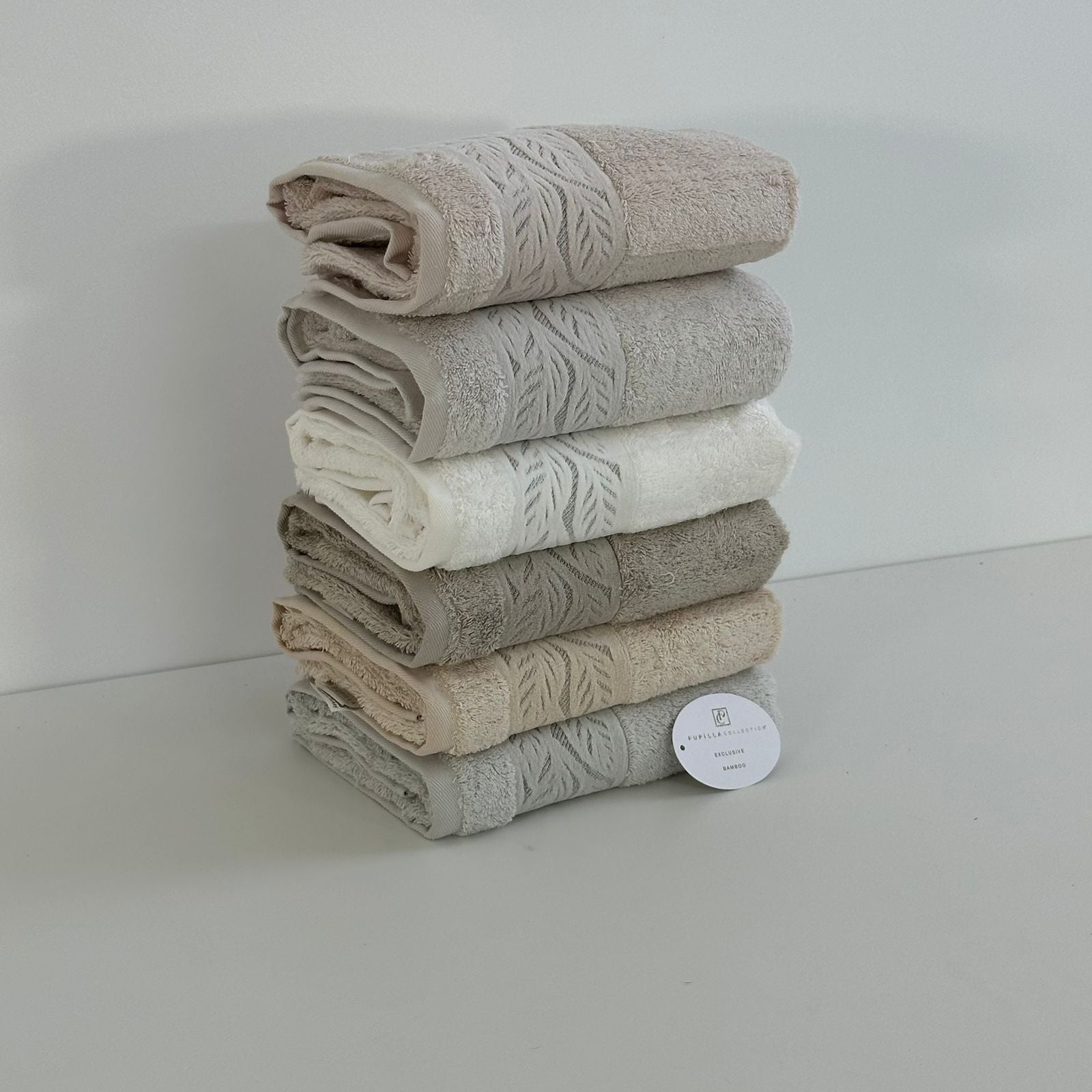 Lot de 6 serviettes de Bain en Bambou Ultra Lux - Haut Qualité