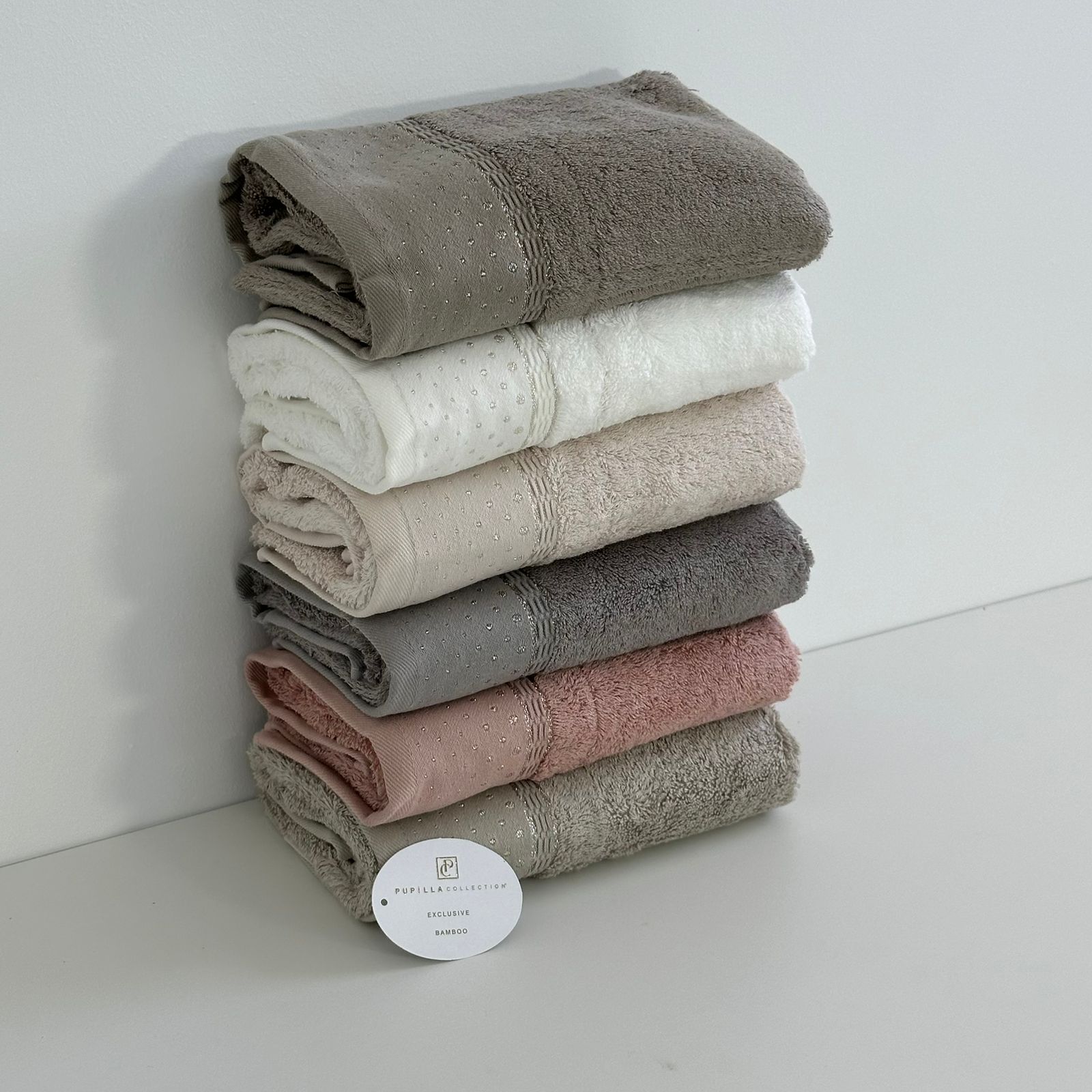 Lot de 6 serviettes de Bain en Bambou Ultra Lux - Haut Qualité