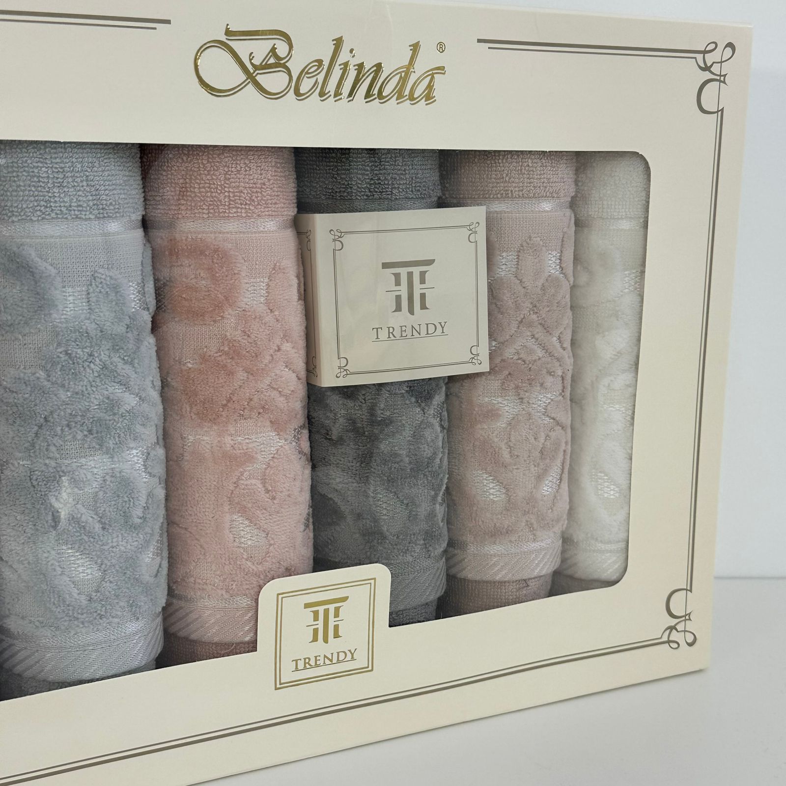 Pack de 6 serviettes de Visage en Bambou Lux 90*50 cm