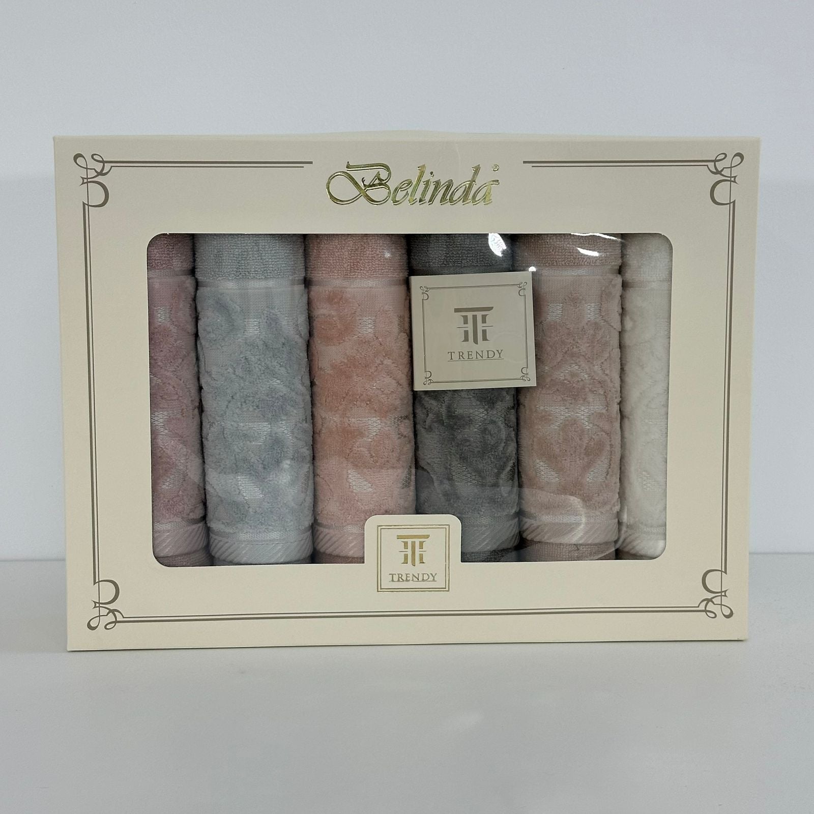 Pack de 6 serviettes de Visage en Bambou Lux 90*50 cm