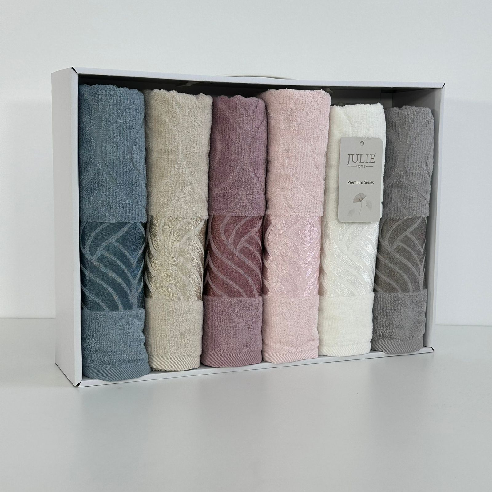 Coffret de 6 serviettes de Visage Coton 90*50 cm