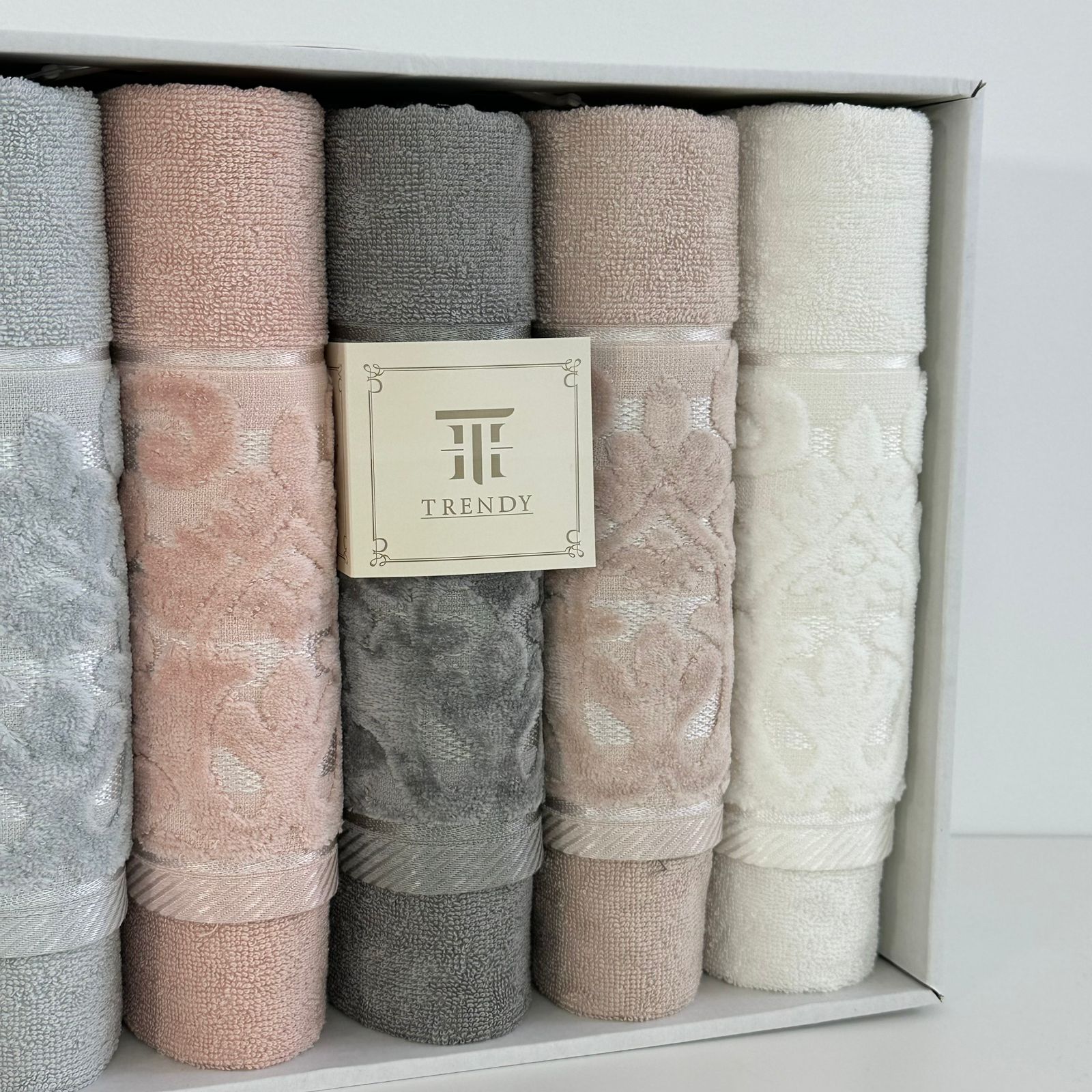 Pack de 6 serviettes de Visage en Bambou Lux 90*50 cm