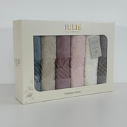 Coffret de 6 serviettes de Visage Coton 90*50 cm
