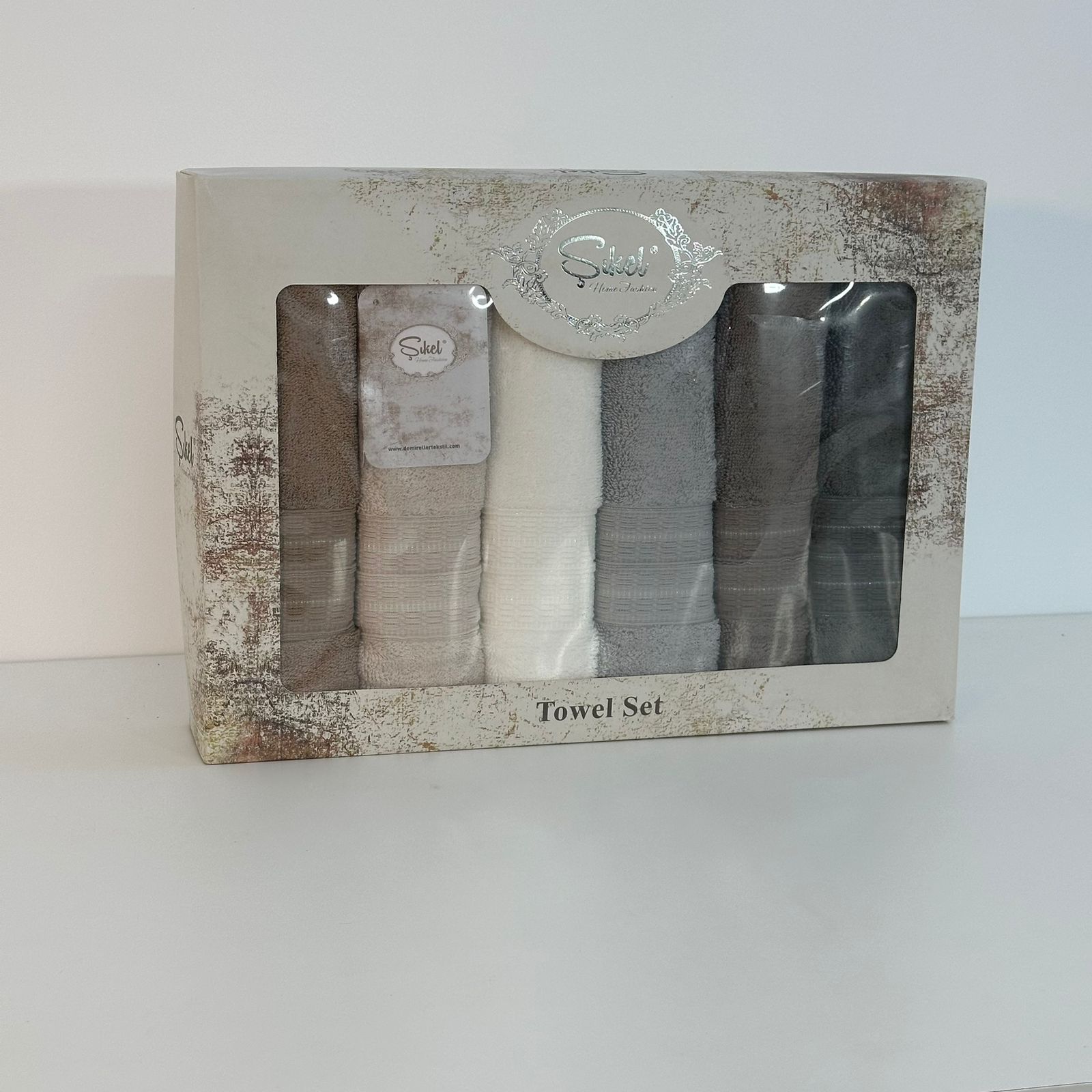Coffret de 6 Serviettes de Bain & Visage SIKEL – 100% Coton Épais – Qualité Supérieure