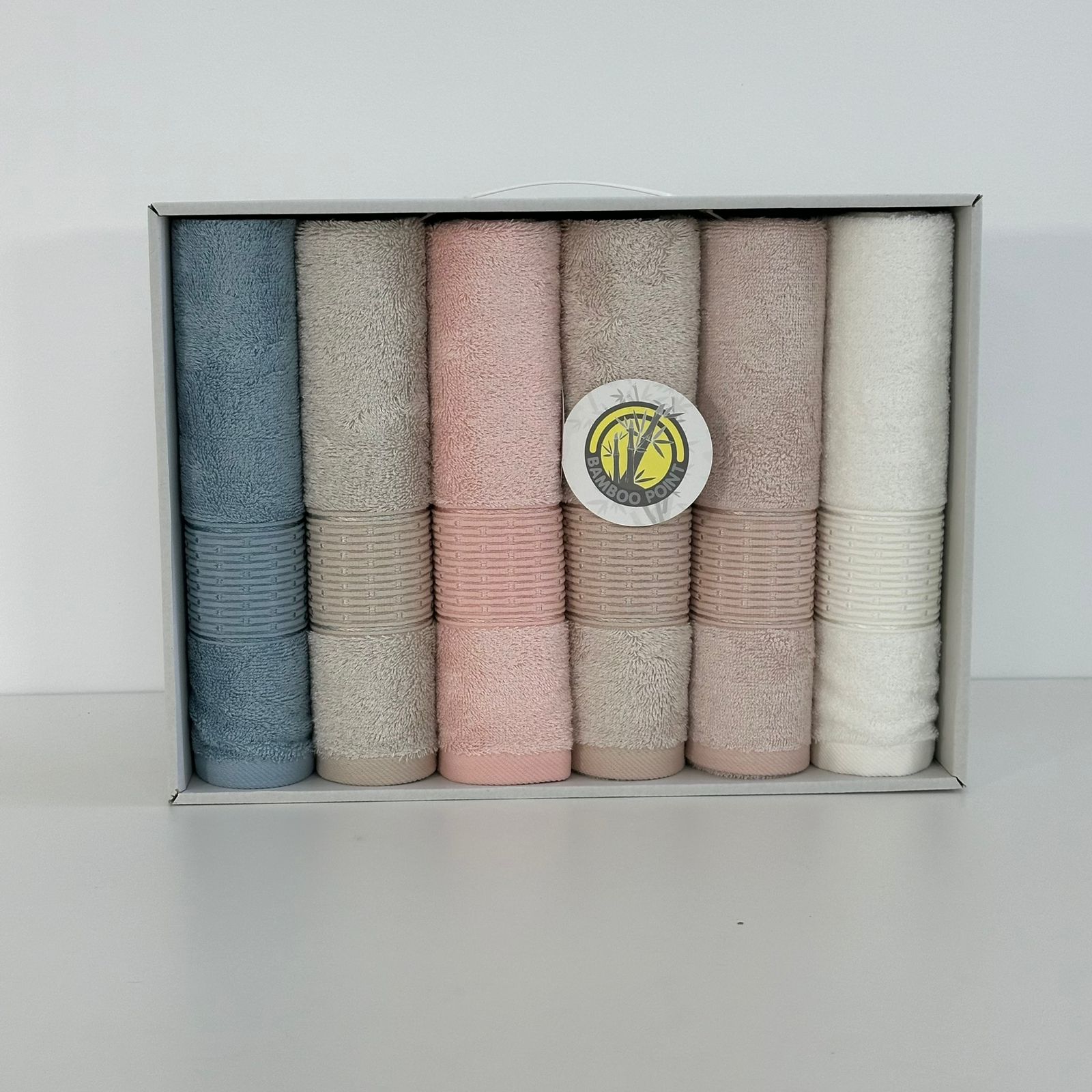 Coffret de 6 serviettes de Bain 90*50 cm - 100% Coton Bamboo