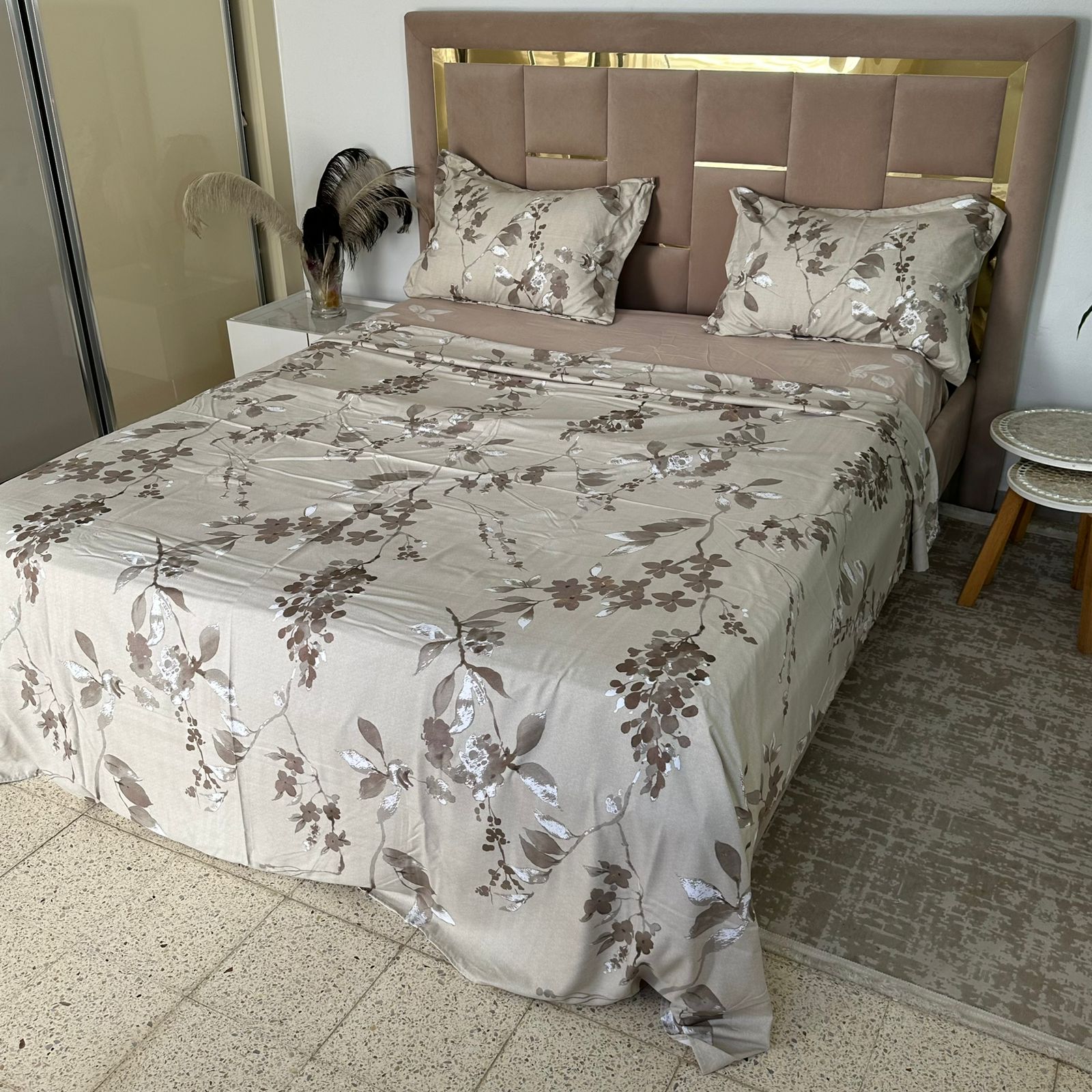 Parure de Lit 4 pièces en coton microfibre de qualité supérieure