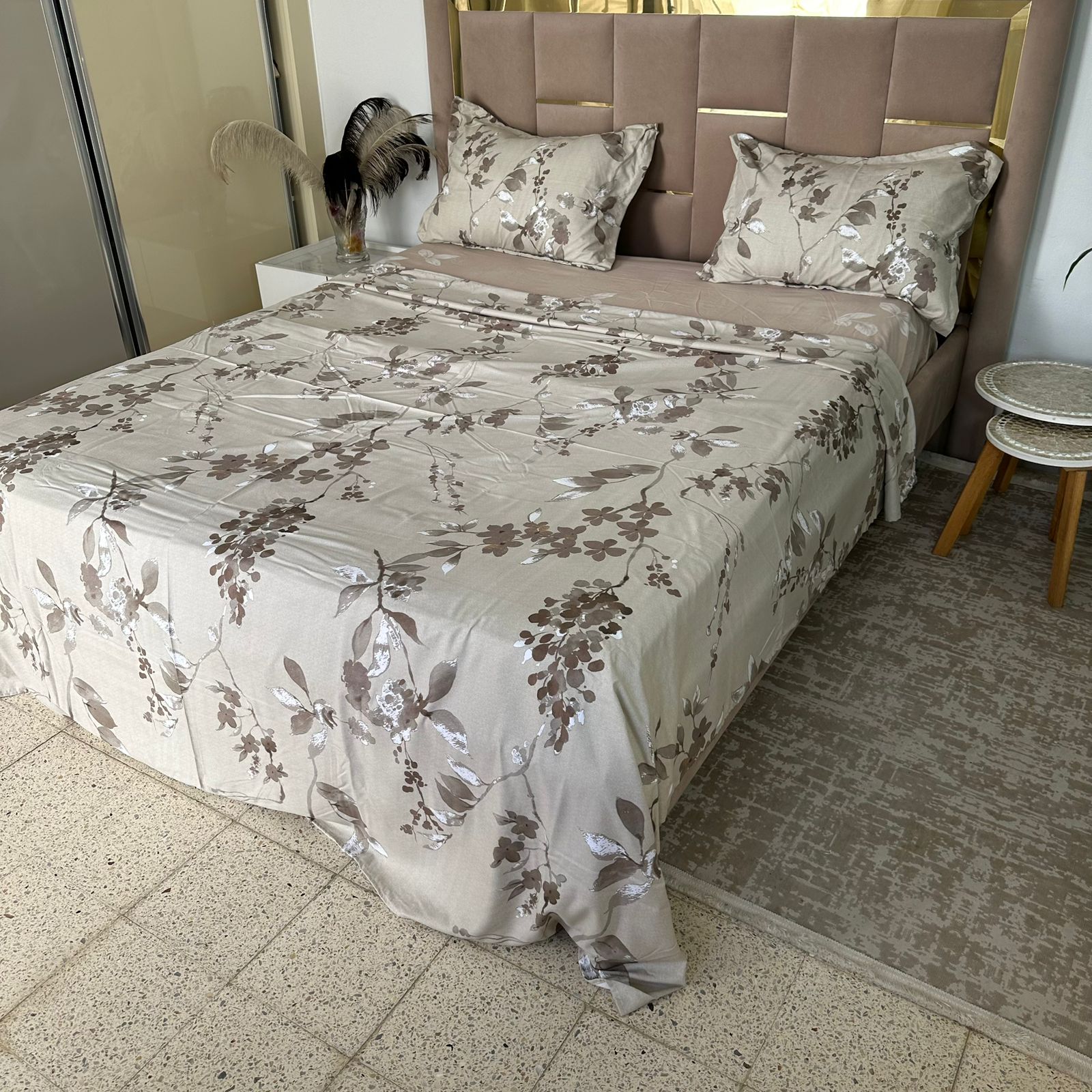 Parure de Lit 4 pièces en coton microfibre de qualité supérieure