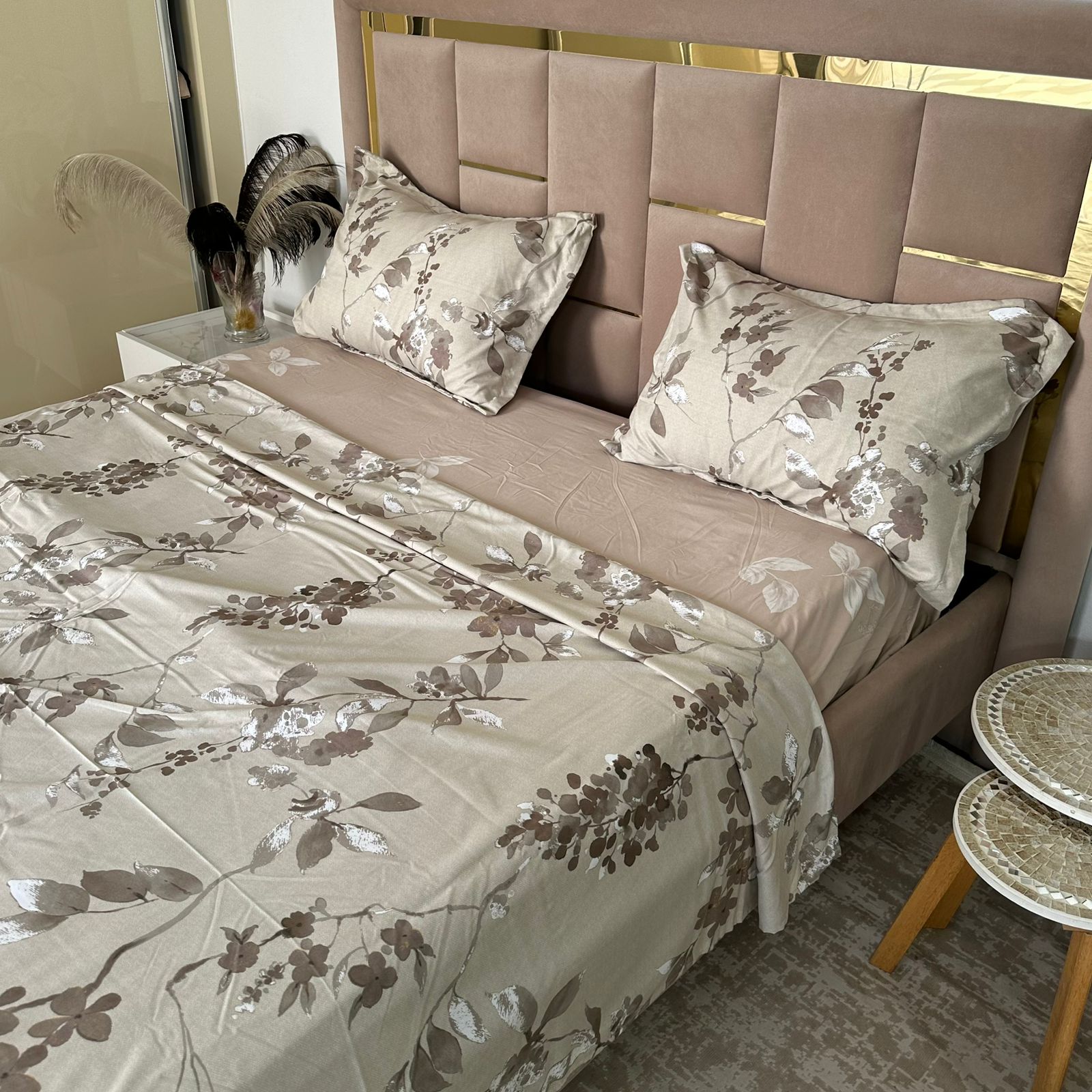 Parure de Lit 4 pièces en coton microfibre de qualité supérieure