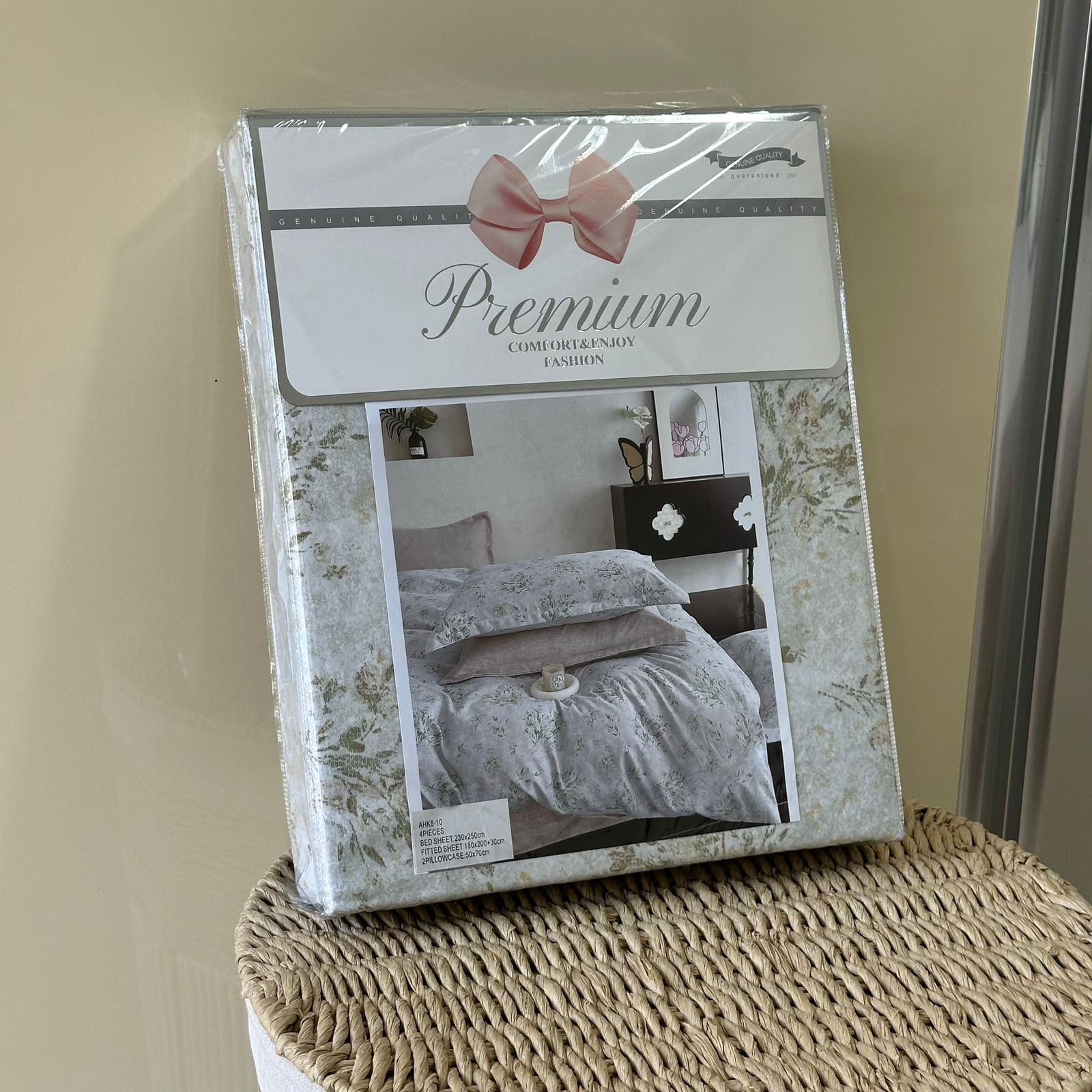 Parure de Lit 4 pièces en coton microfibre de qualité supérieure