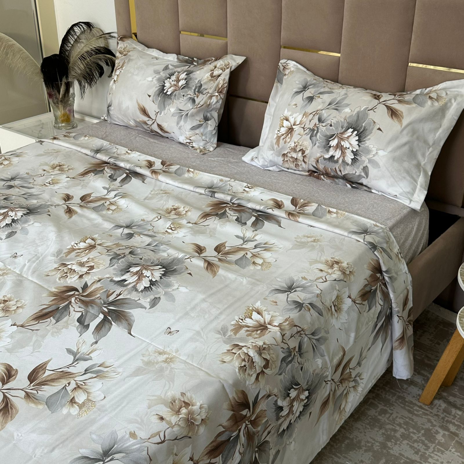 Parure de Lit 4 pièces en coton microfibre de qualité supérieure
