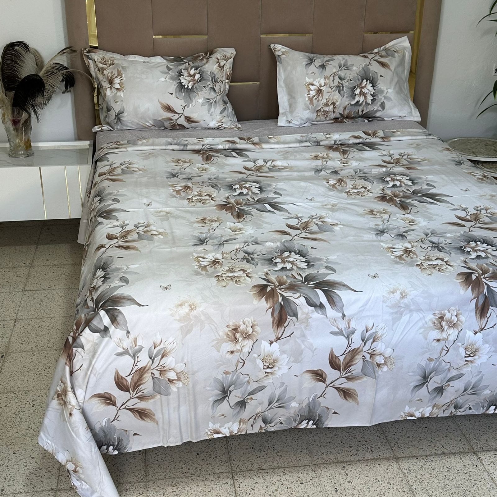 Parure de Lit 4 pièces en coton microfibre de qualité supérieure