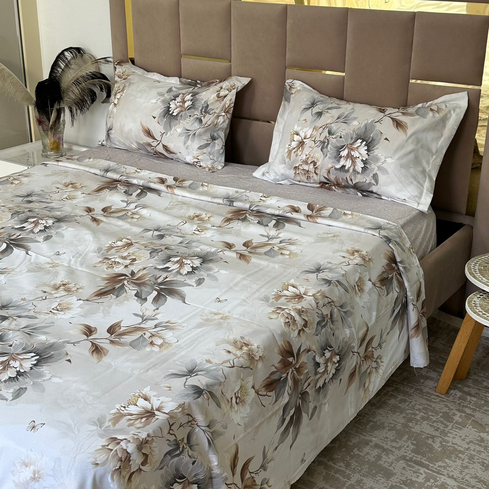 Parure de Lit 4 pièces en coton microfibre de qualité supérieure