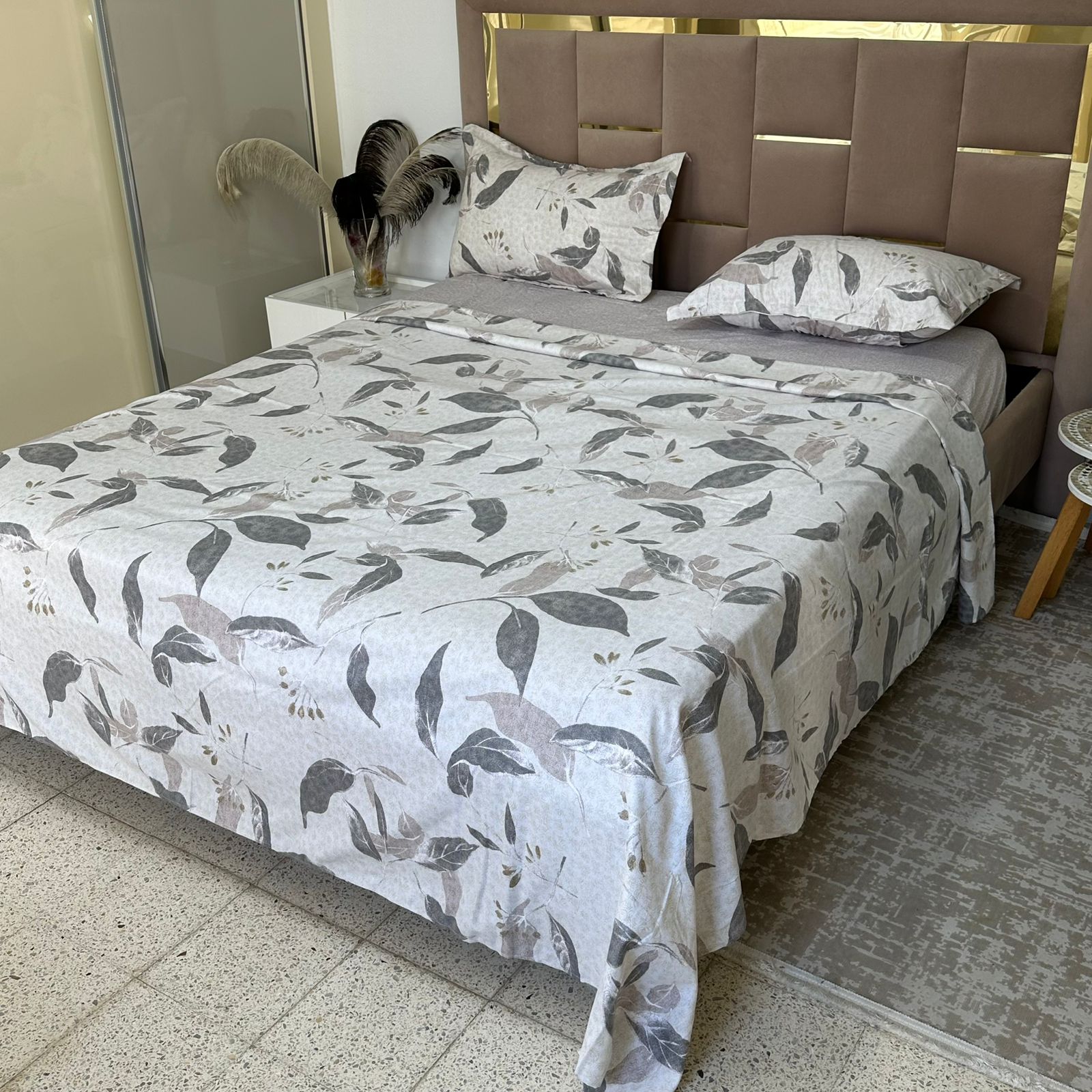 Parure de Lit 4 pièces en coton microfibre de qualité supérieure