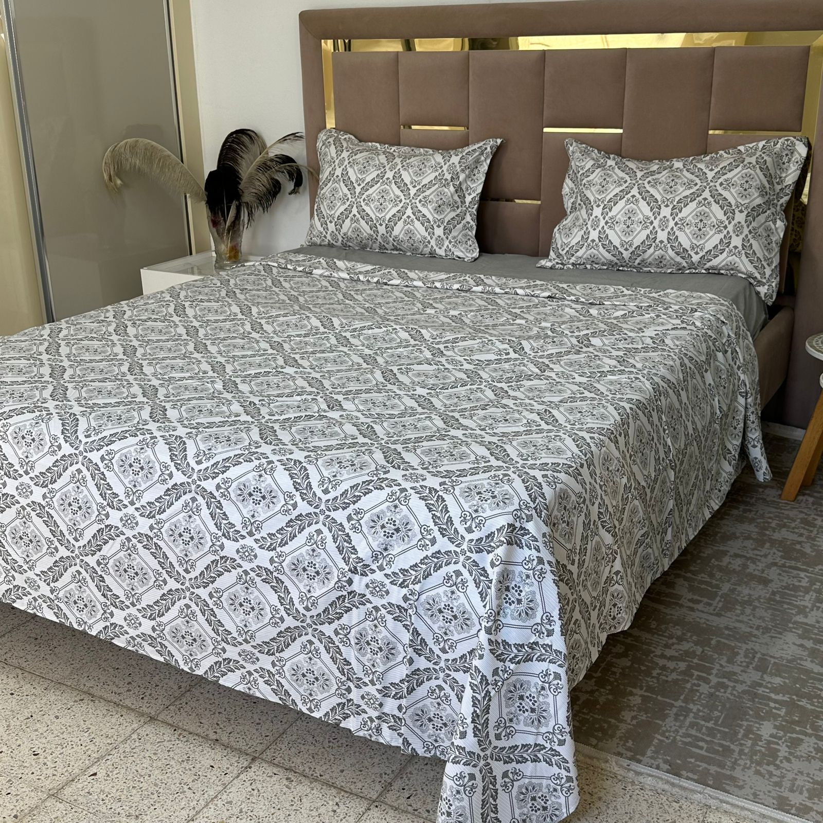Parure de Lit 4 pièces en coton microfibre de qualité supérieure