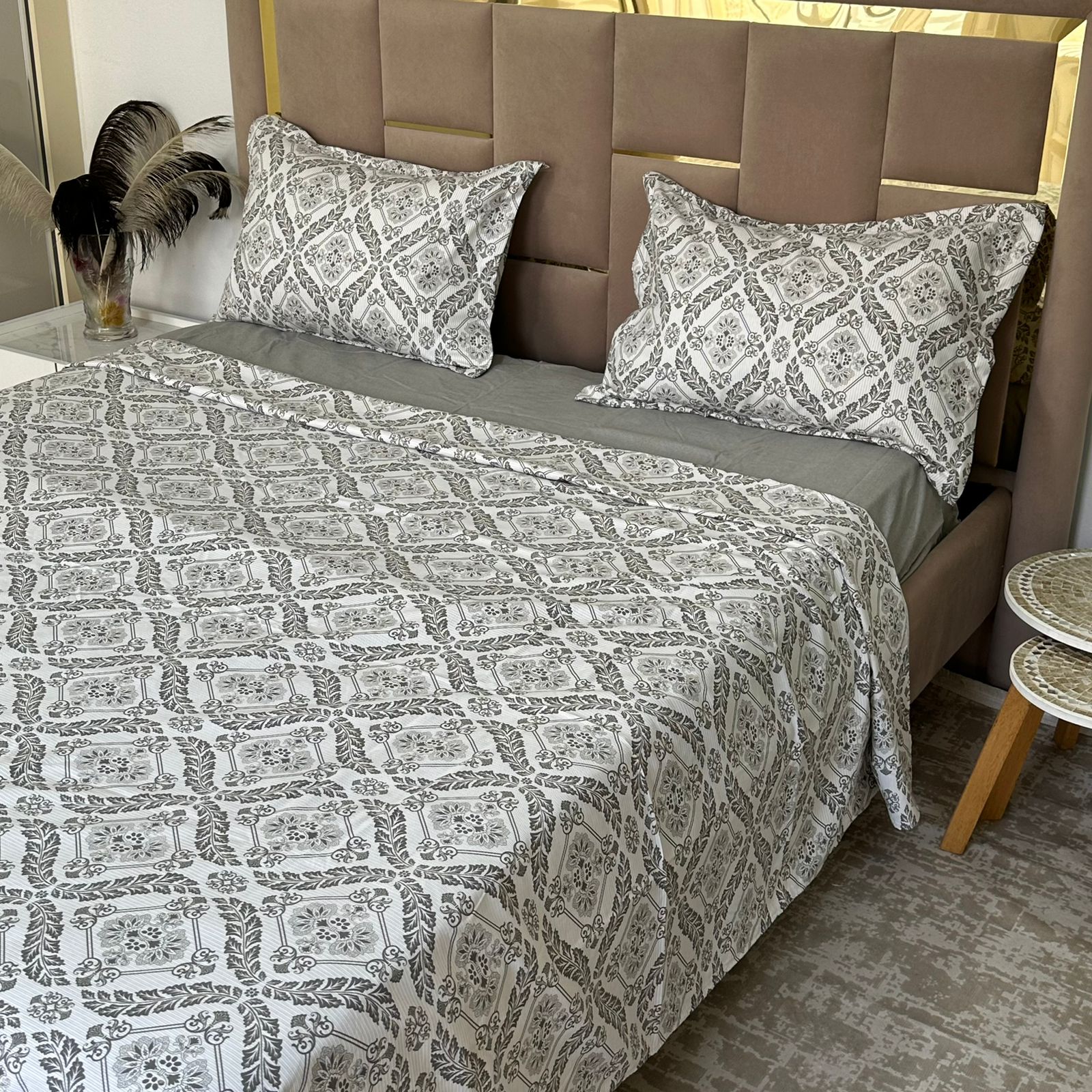 Parure de Lit 4 pièces en coton microfibre de qualité supérieure