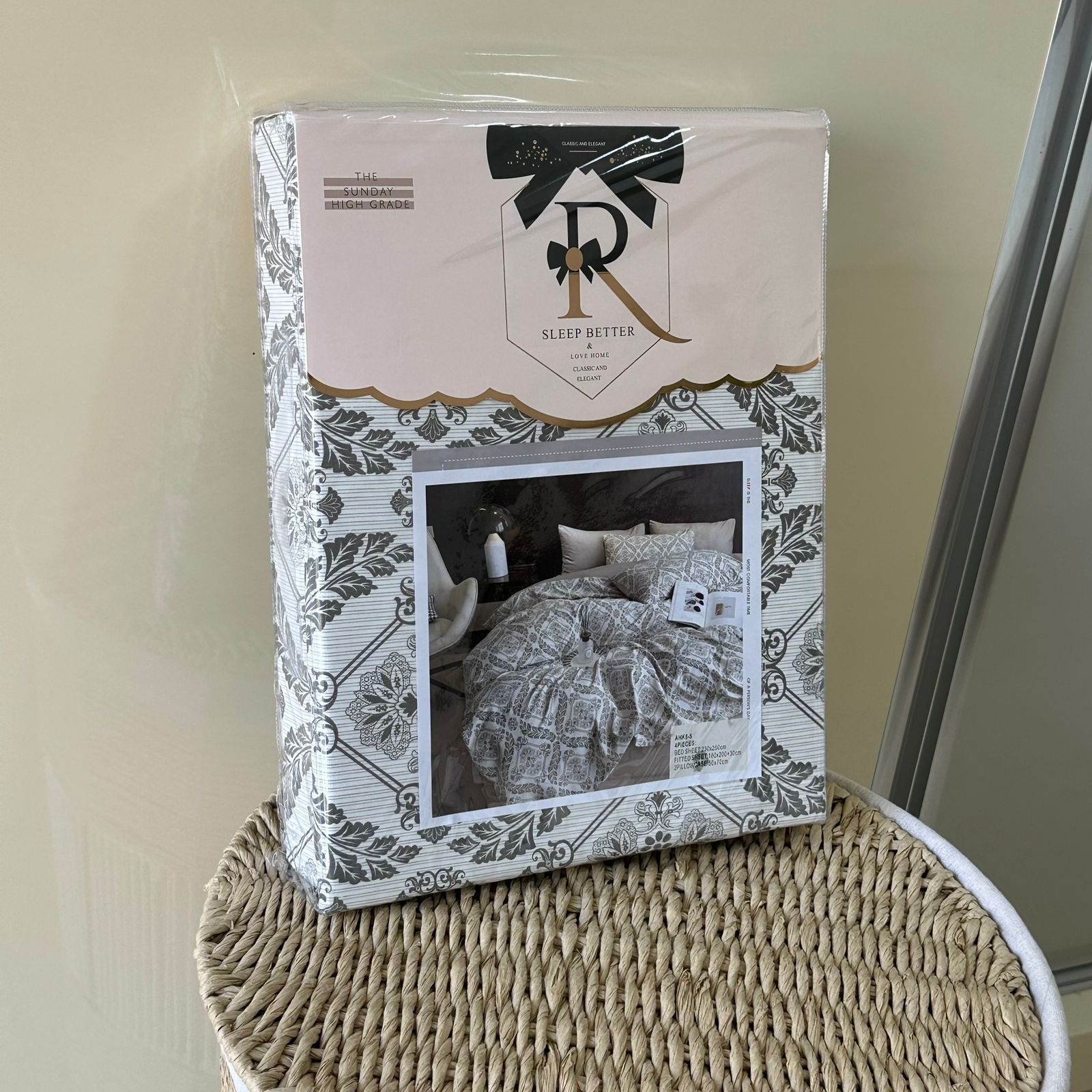 Parure de Lit 4 pièces en coton de qualité supérieure