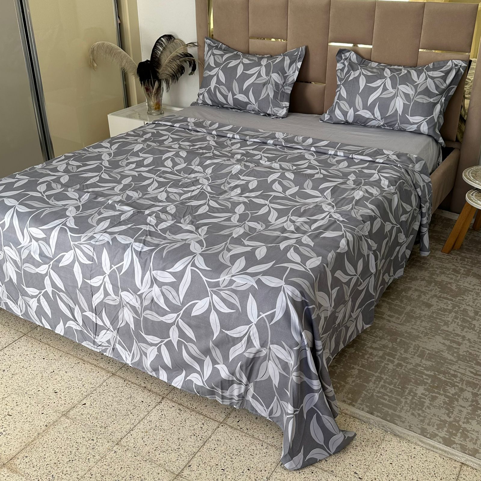 Parure de Lit 4 pièces en coton microfibre de qualité supérieure