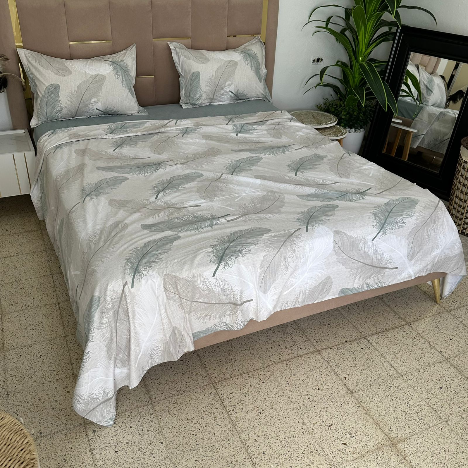 Parure de Lit 4 pièces en coton microfibre de qualité supérieure