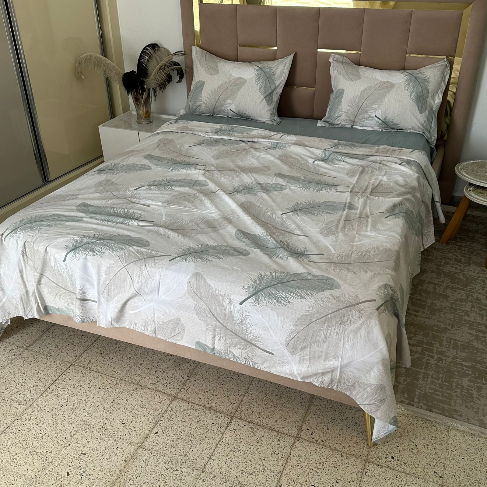 Parure de Lit 4 pièces en coton microfibre de qualité supérieure
