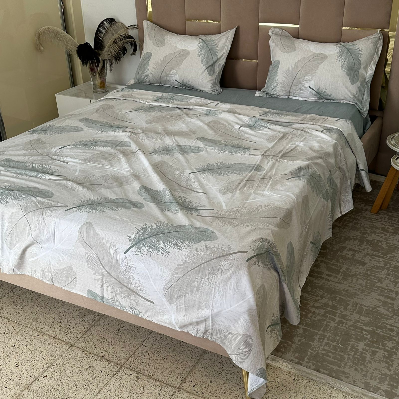 Parure de Lit 4 pièces en coton microfibre de qualité supérieure