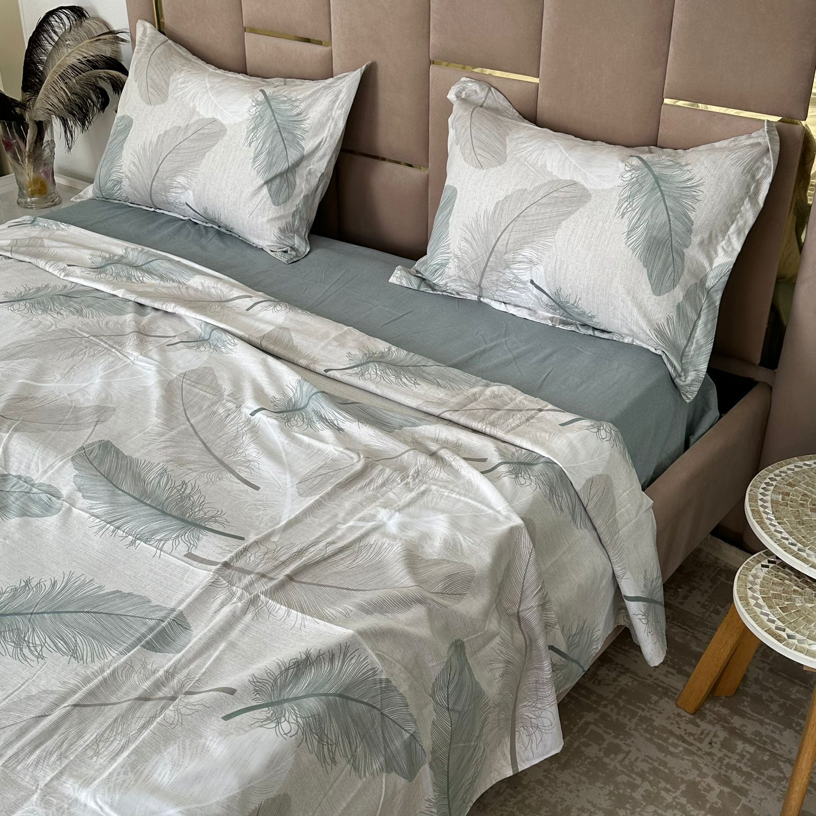 Parure de Lit 4 pièces en coton microfibre de qualité supérieure