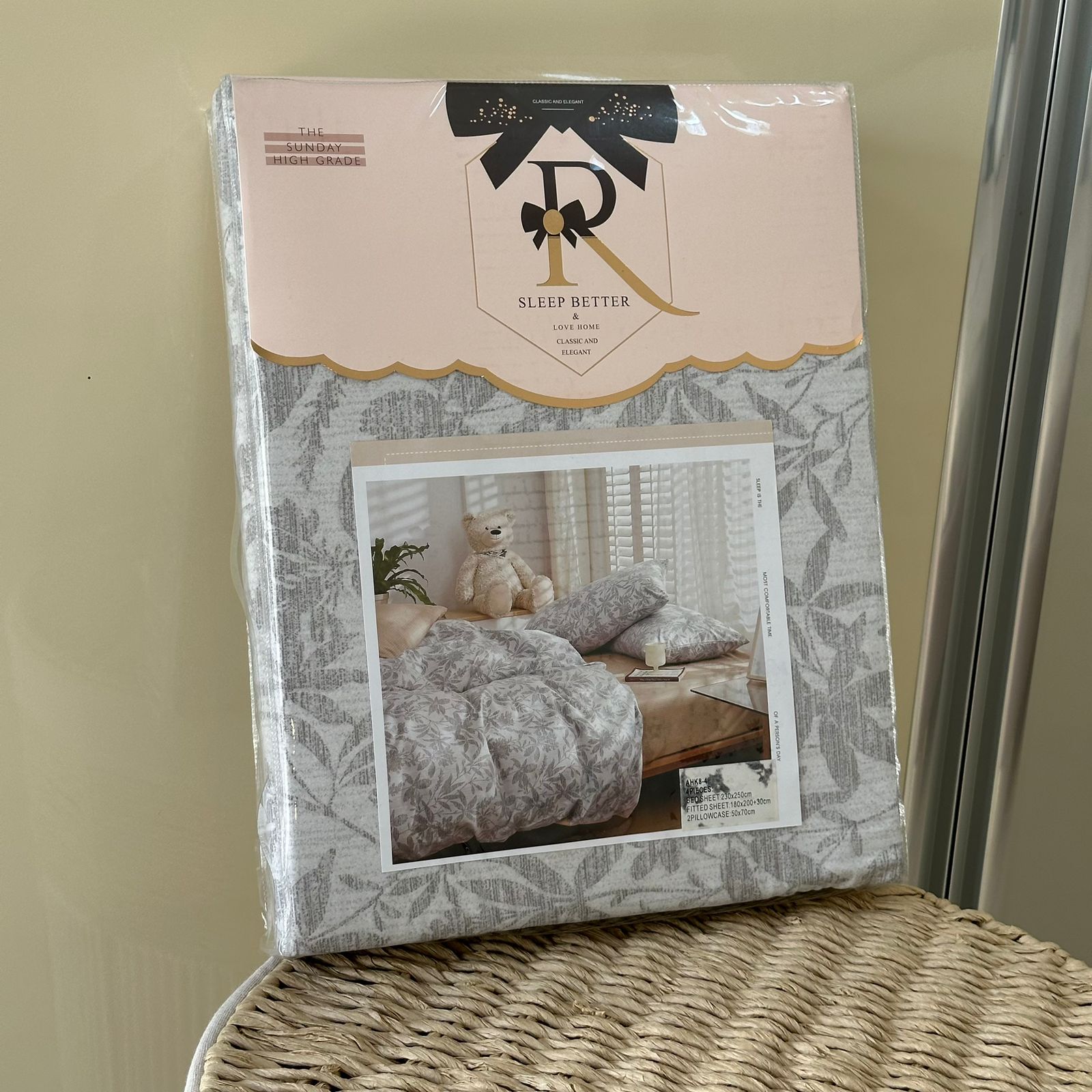 Parure de Lit 4 pièces en coton microfibre de qualité supérieure